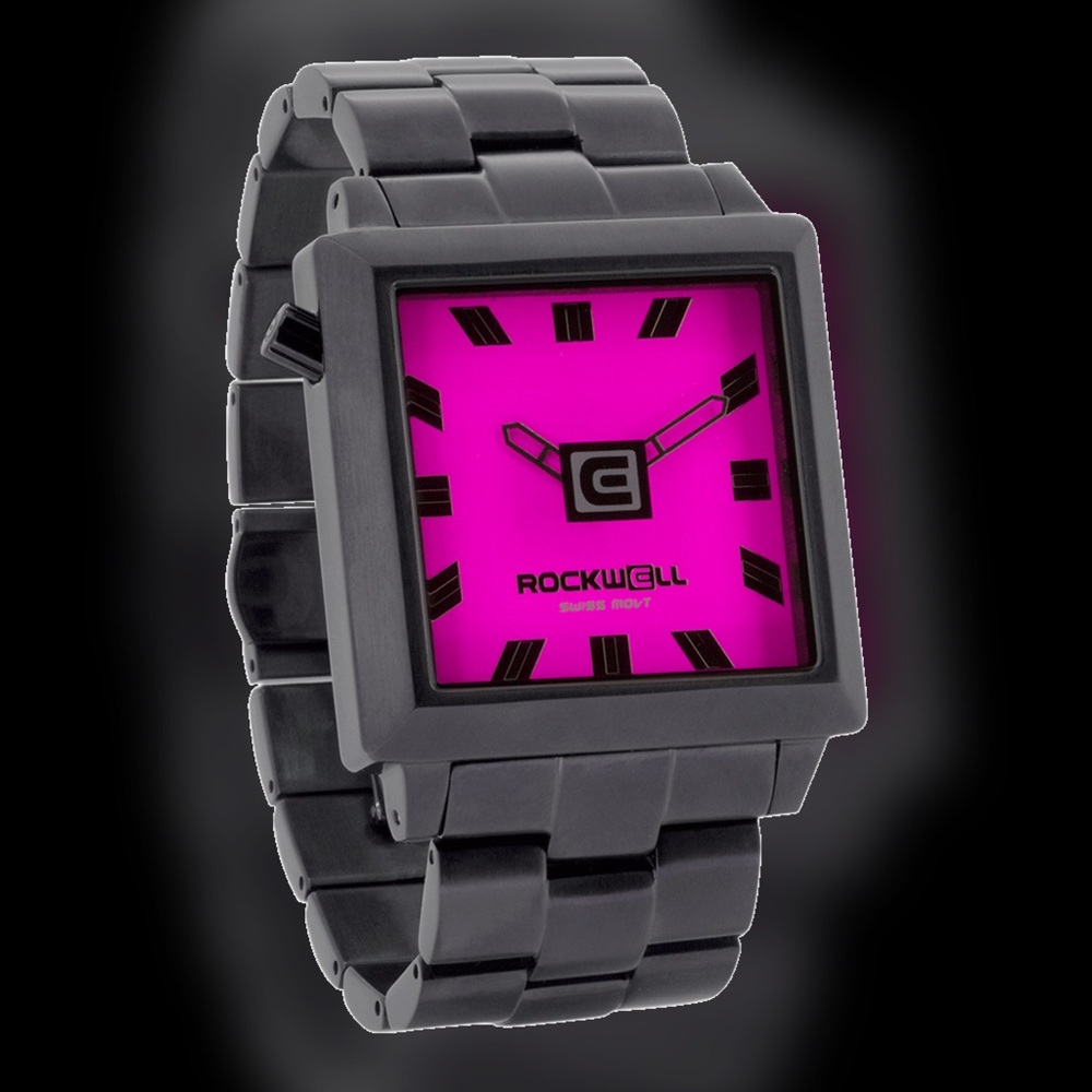 Rockwell 40mm2 gunmetal/pink watch